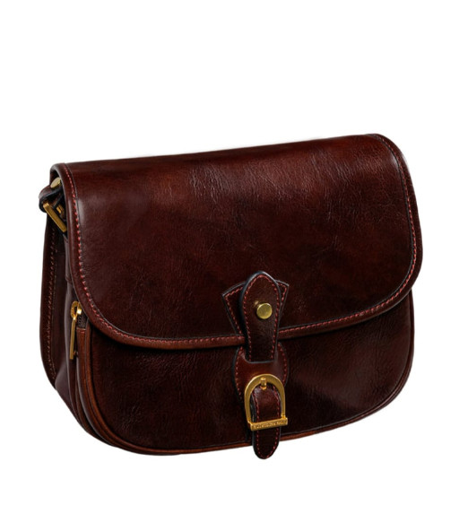 Жіноча шкіряна сумка-сідло - Women In Love - Коричневий колір - Time Resistance 5244701