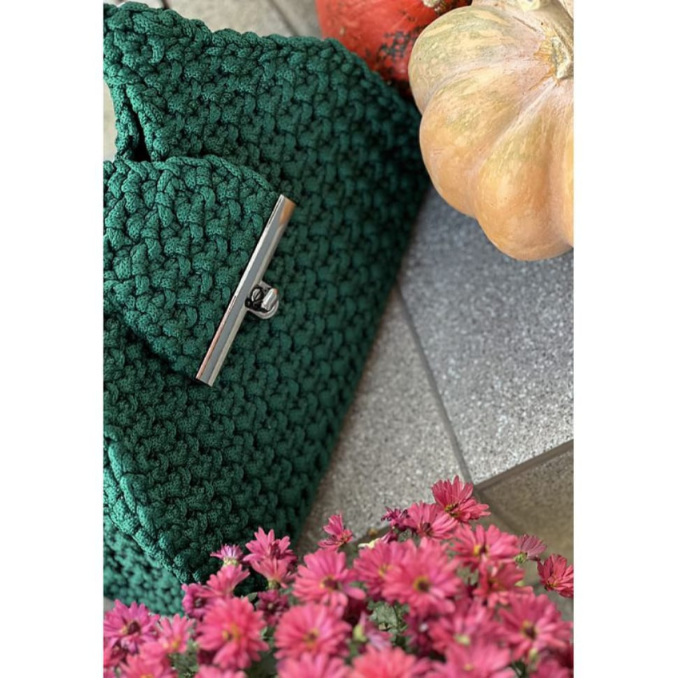 Женская зеленая плетеная сумка Доминика Lonska bags