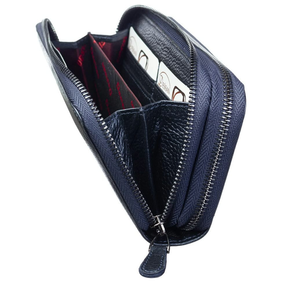 Гаманець жіночий шкіряний Desisan 071-315 синій флотар