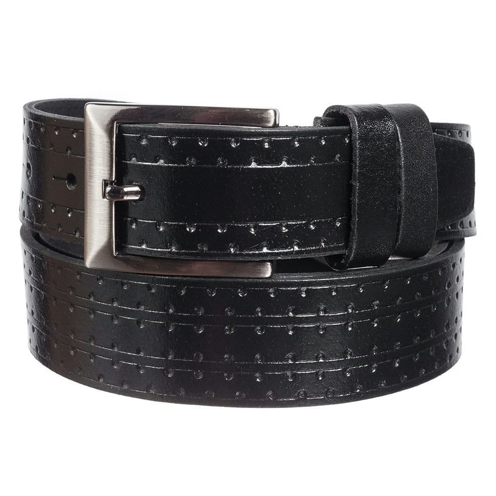 Ремінь шкіряний YSK класичний 3,5 см 3053-1 чорний