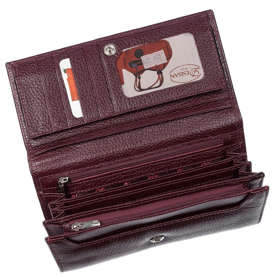 Жіноче шкіряне портмоне Desisan 057-339 бордо флотар