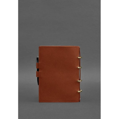 Leather notebook with a dated block (Softbook) 9.1 light brown