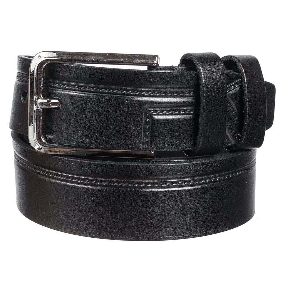 Ремінь шкіряний YSK джинсовий 4см 4-2085-1 чорний