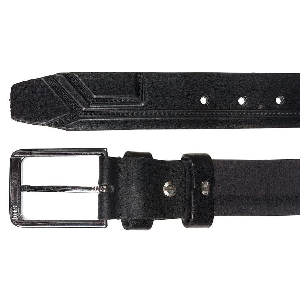 Ремінь шкіряний YSK джинсовий 4см 4-2085-1 чорний