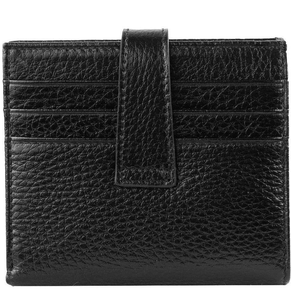 Кредитниця з відділом для купюр шкіряна BOND 561-281 чорний флотар