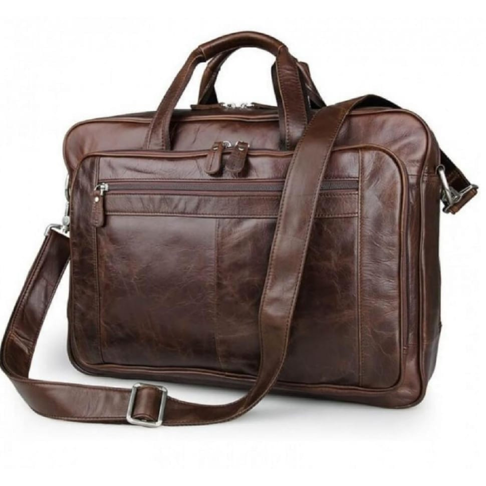 Large men's bag with two compartments Bexhill Bx7320 coffee