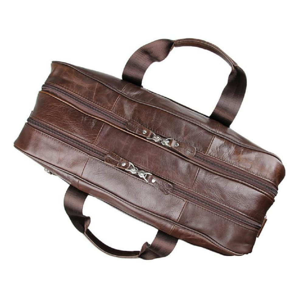 Large men's bag with two compartments Bexhill Bx7320 coffee