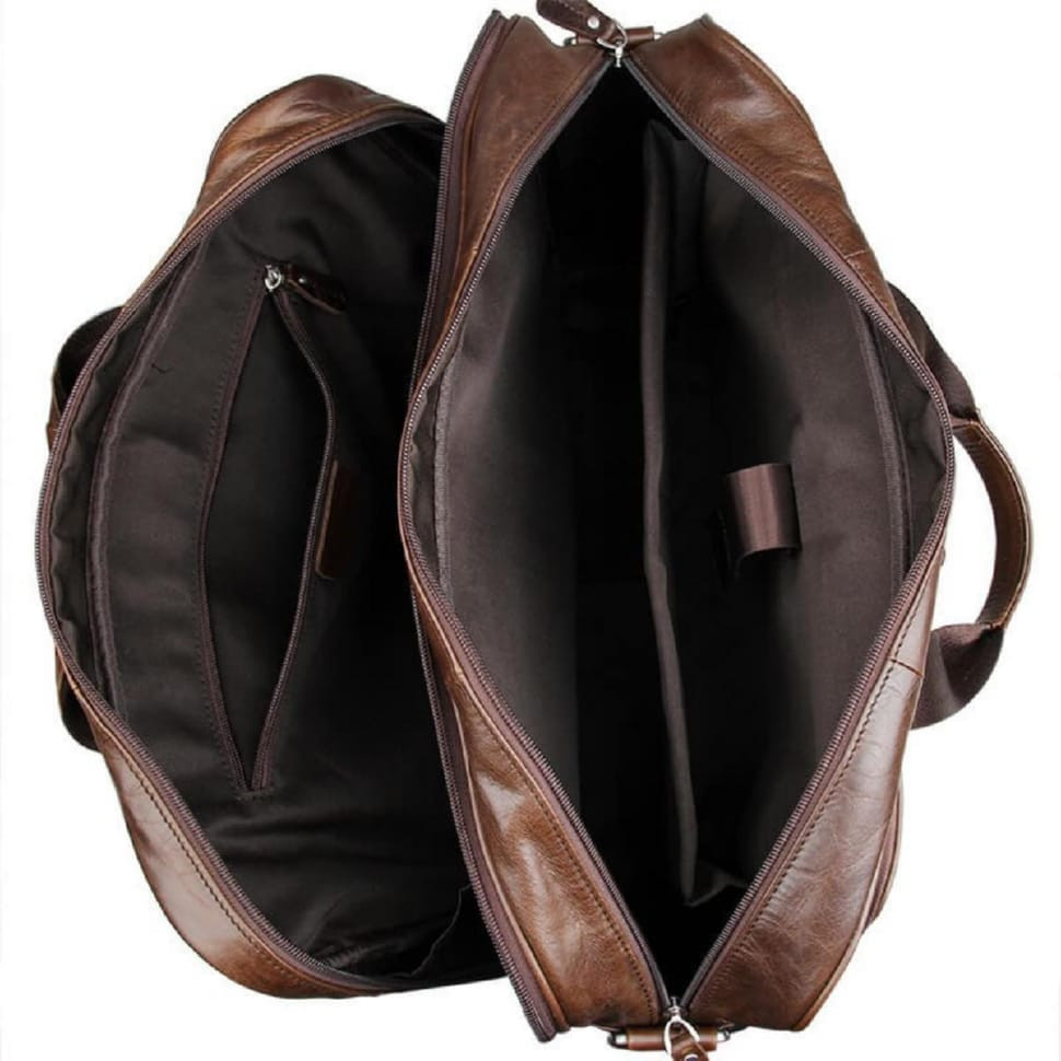 Large men's bag with two compartments Bexhill Bx7320 coffee