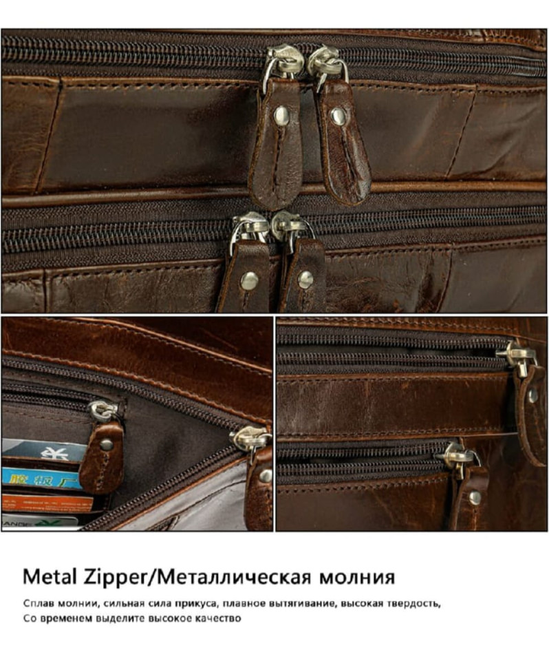 Large men's bag with two compartments Bexhill Bx7320 coffee