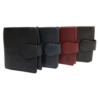 Leather wallet Cortina 5037 nero black
