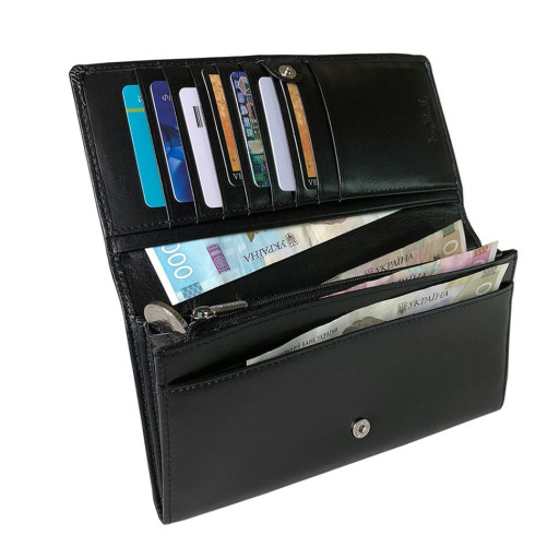 Шкіряне портмоне New Rainbow 3435 nero чорний