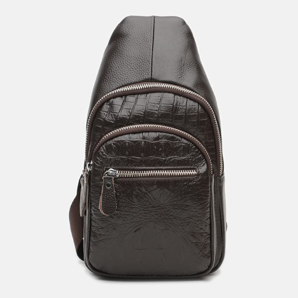 Шкіряний чоловічий рюкзак Borsa Leather K1142-brown