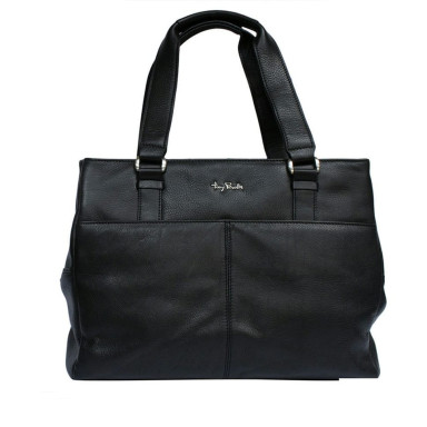 Leather bag Contatto 9716 nero black