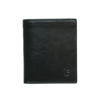 Leather wallet Viasorte 1165 nero black