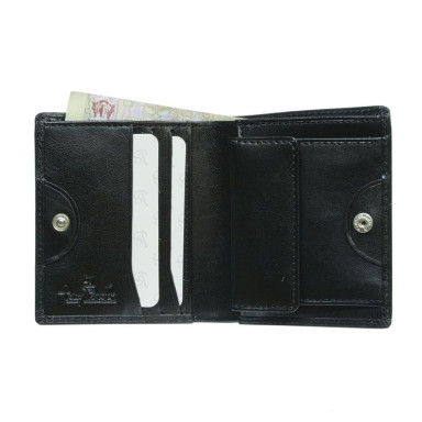 Leather wallet Viasorte 1165 nero black