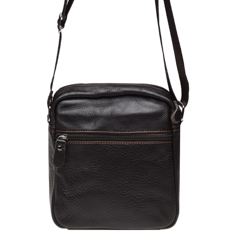 Чоловіча шкіряна сумка через плече Borsa Leather K11027-d.brown