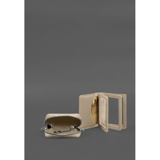 Набір шкіряних аксесуарів AUTO 2.0 Світло-бежевий