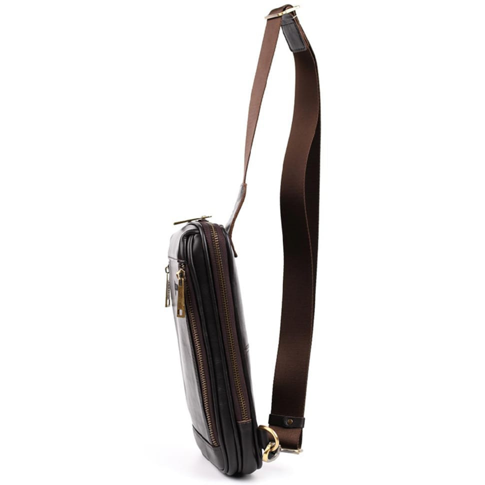 Mens business sling bag, business style TARWA GC-1536-4lx brown