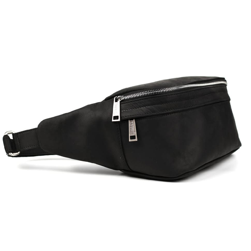 Сумка бананка для фотоапарата шкіряна TARWA RA-1313-4lx чорний крейзі хорс