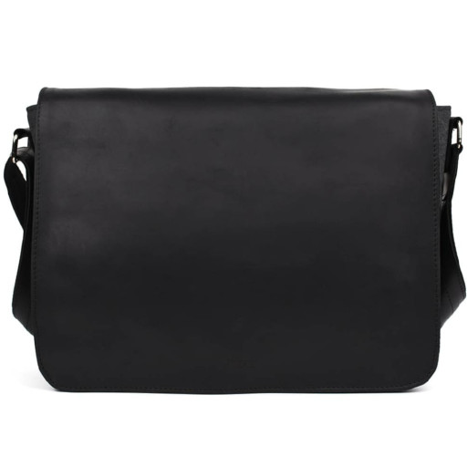 Сумка чоловіча через плече зі шкіри та канвасу TARWA RAG-1047-3md