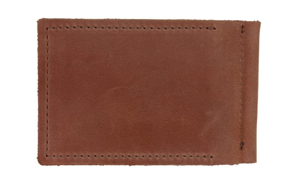 Wallet mens leather clip for banknotes SULLIVAN 100-3(5) light brown