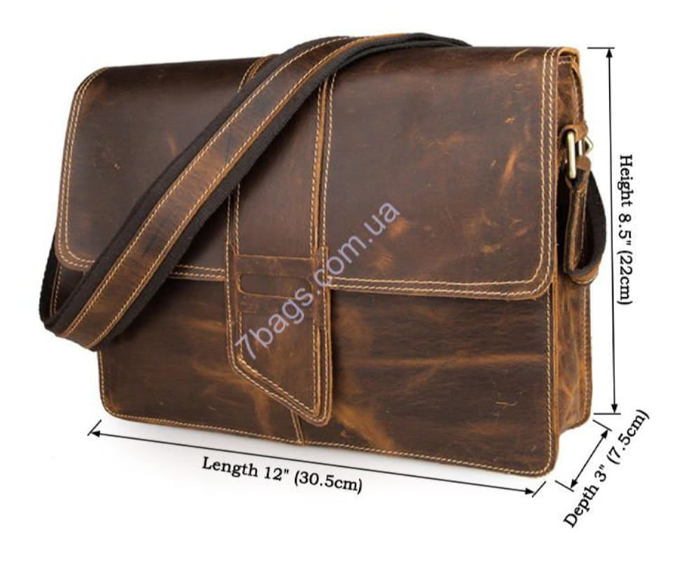 Практичний чоловічий месенджер зі шкіри John McDee