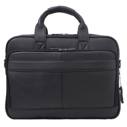 М'який портфель шкіряний BUFFALO BAGS M8841A чорний