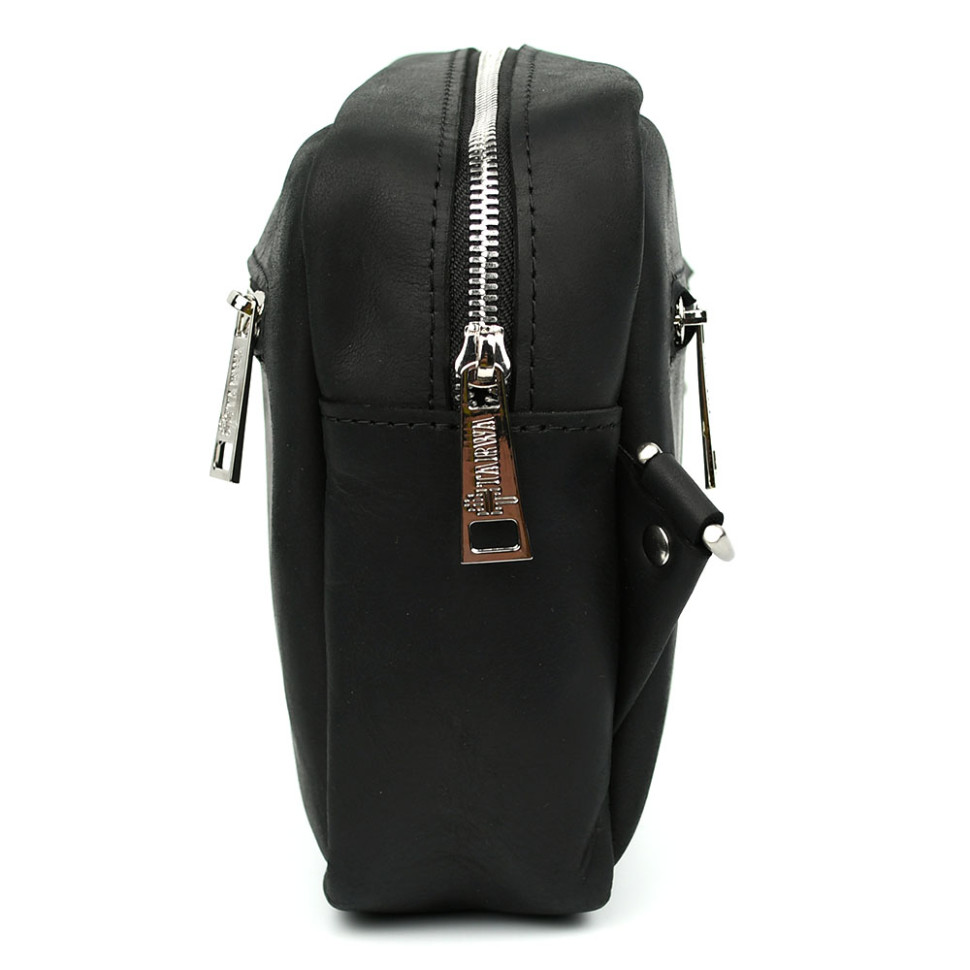 Кожаная сумка через плечо RA-7311-4lx TARWA черный крейзи хорс