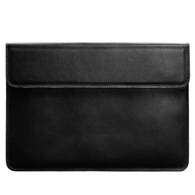 Magnetic Leather Envelope Case for Laptop Universal Black