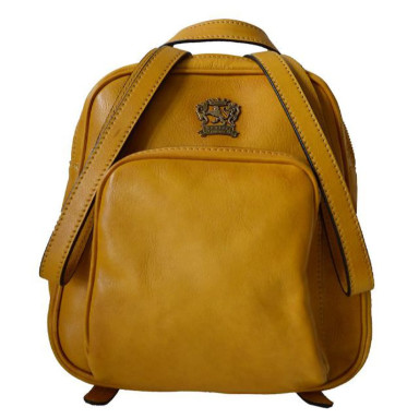 Pratesi BSE185 - Sirmione Backpack in cow leather Bruce Mustard
