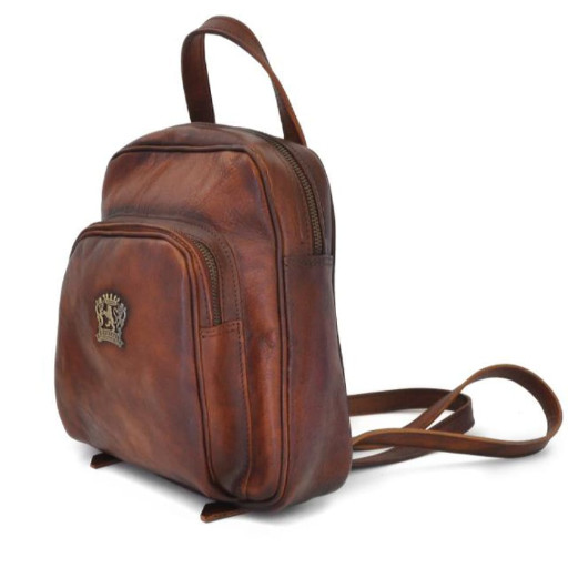 Pratesi BSE185 - Sirmione Backpack in cow leather Bruce Mustard