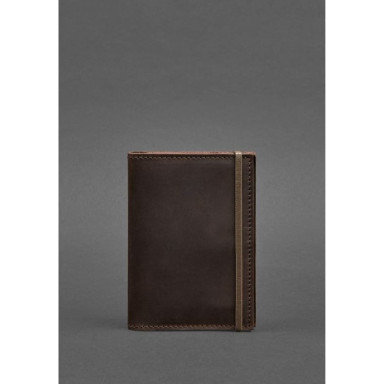 Leather passport cover 2.0 dark brown