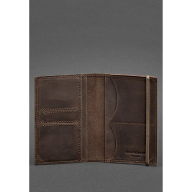 Leather passport cover 2.0 dark brown