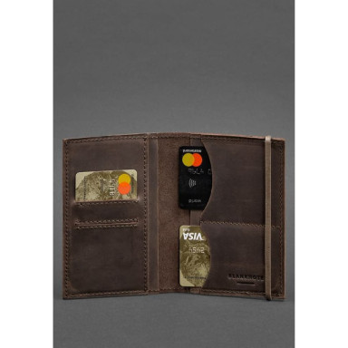 Leather passport cover 2.0 dark brown