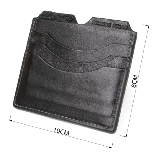 Шкіряний картхолдер GRANDE PELLE 11502 Чорний