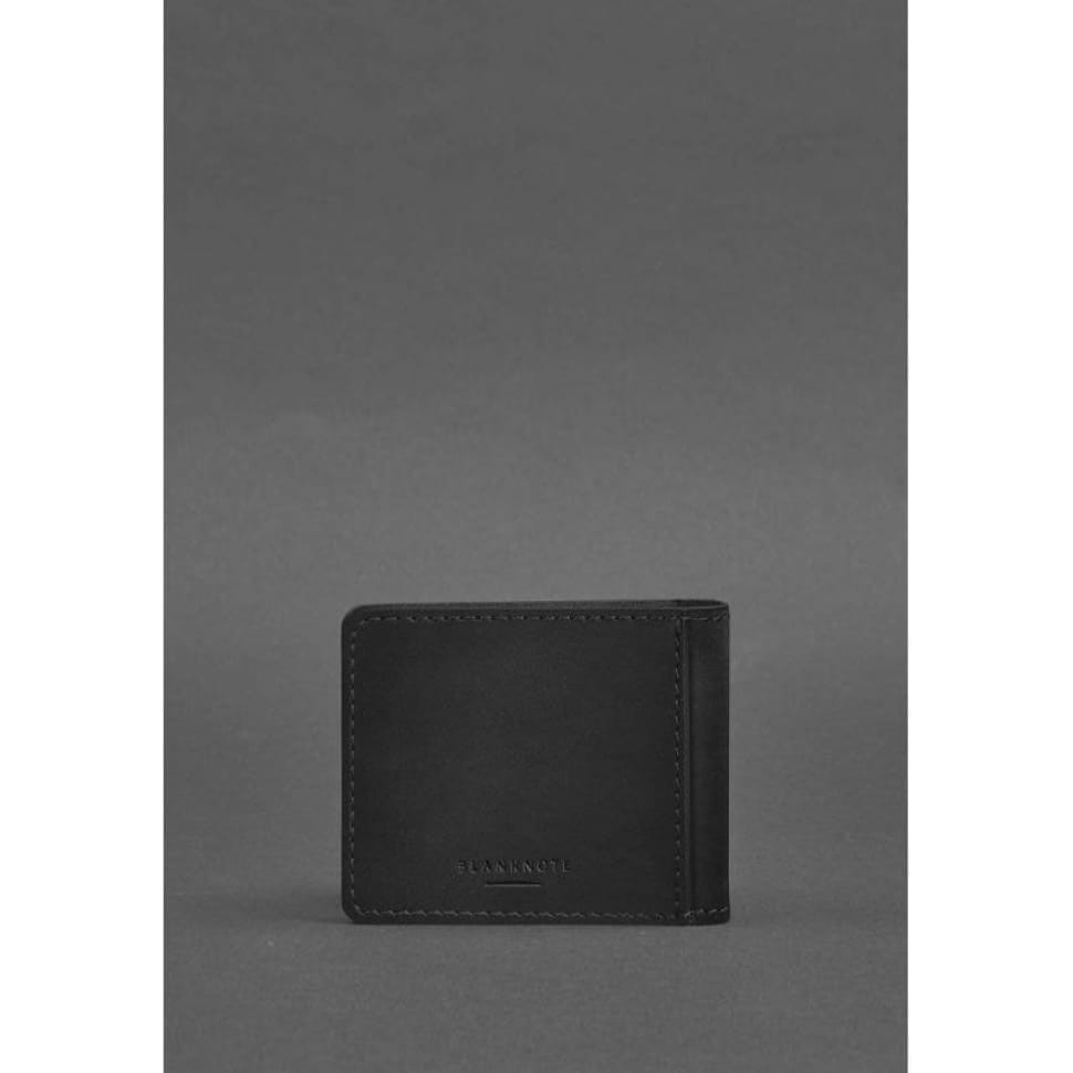 Leather cover for ID card with coat of arms, black Crazy Horse