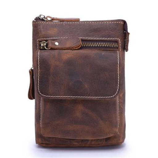 Шкіряна чоловіча сумка через плече або на пояс Bexhill bx001