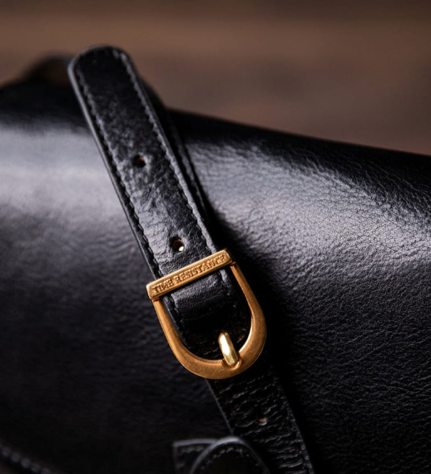 Женская кожаная сумка-седло - Women In Love - Черный цвет - Time Resistance 5244901