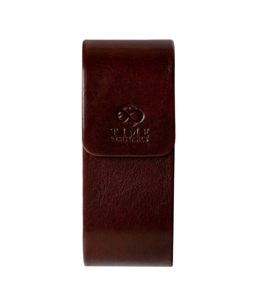 Leather Glasses Case for Women - The Sign of Four - Brown color - Time Resistance 5246601W