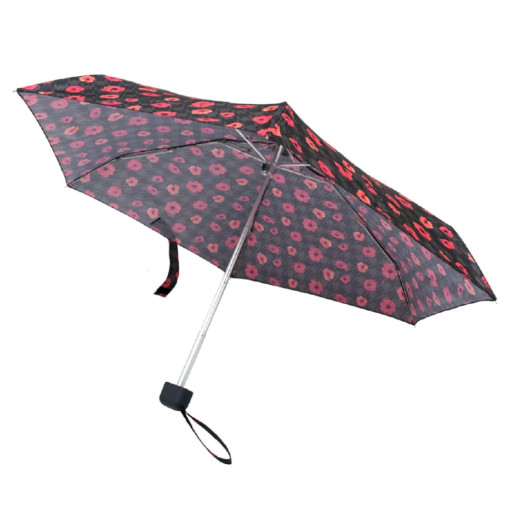 Міні парасолька жіноча Fulton L501-038741 Tiny-2 Houndstooth Poppy (Маки)