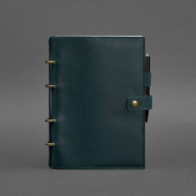 Leather notepad with dated block (Softbook) 9.1 green