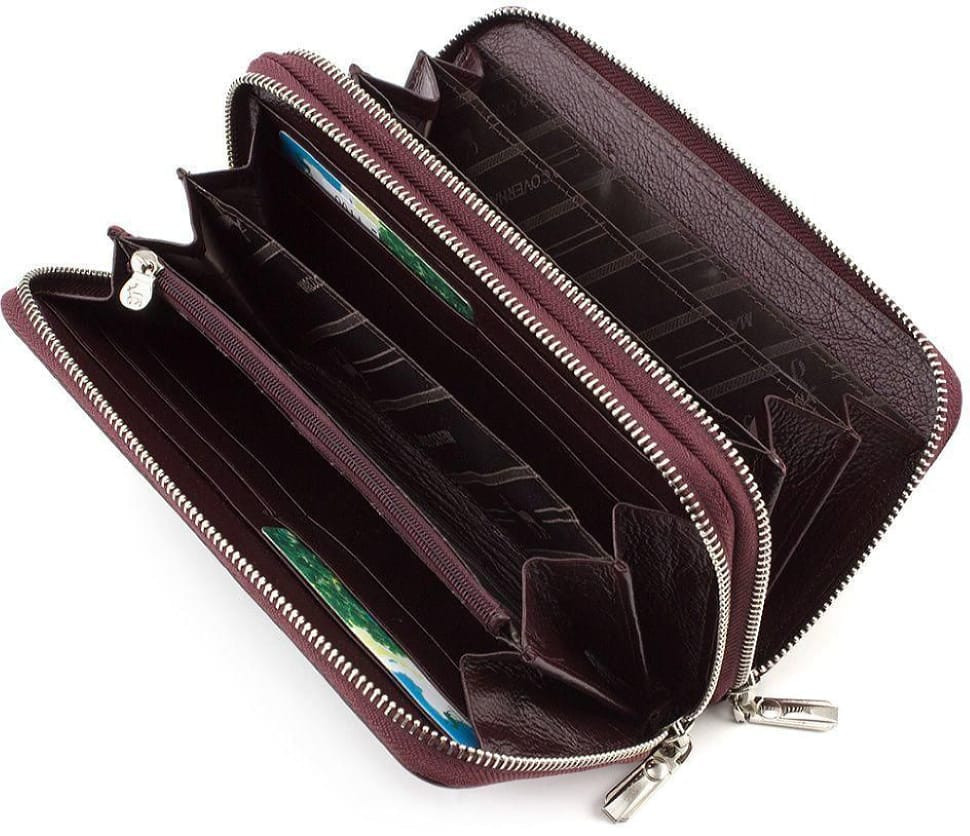 Жіночий шкіряний гаманець з двома блискавками Marco Coverna 17862 801A-5