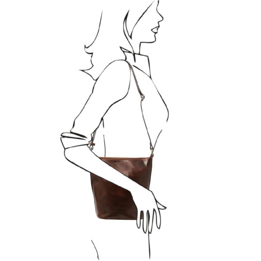 Італійська шкіряна сумка жіноча через плече Tuscany TL142334