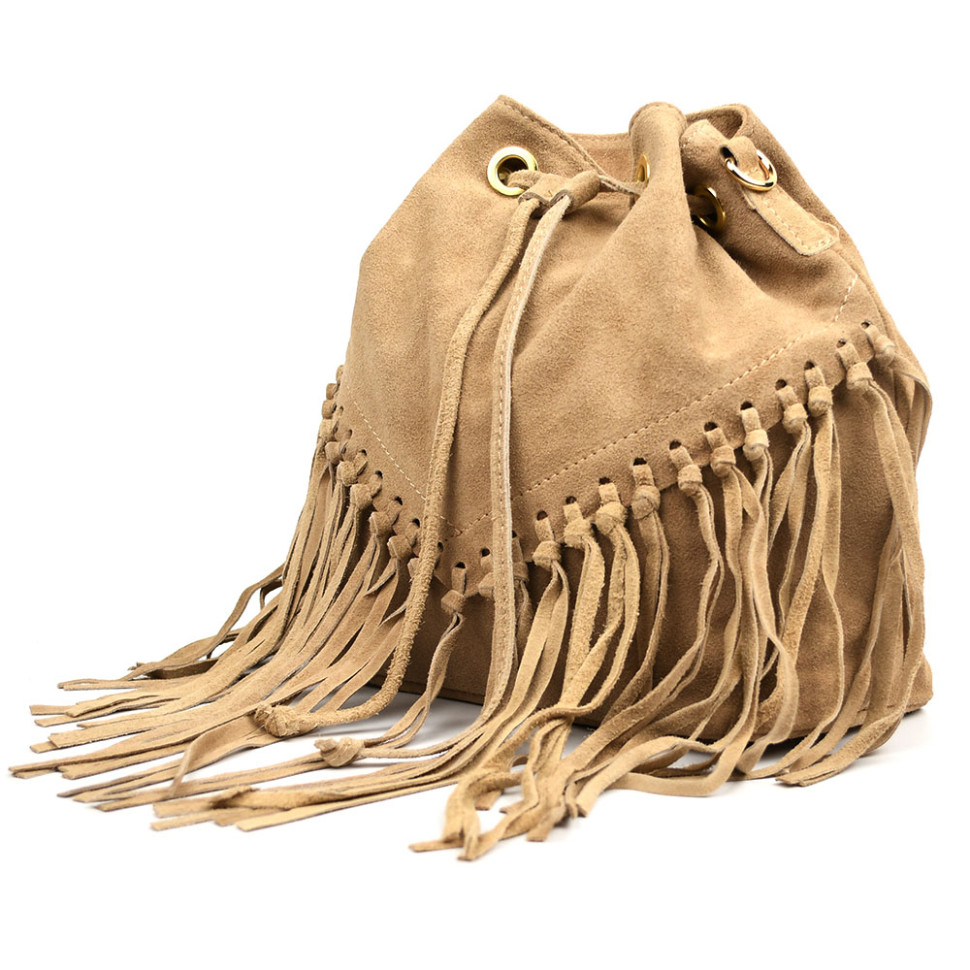 Женская замшевая сумка на плечо Firenze (Италия) fz189611 кофейная