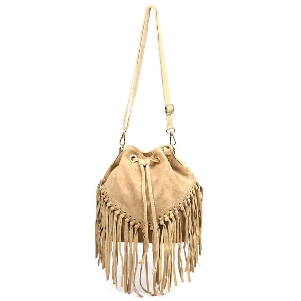 Женская замшевая сумка на плечо Firenze (Италия) fz189611 кофейная