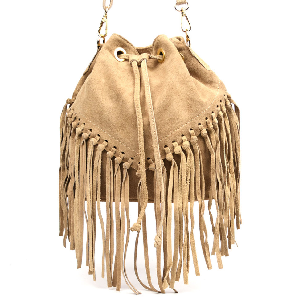 Женская замшевая сумка на плечо Firenze (Италия) fz189611 кофейная