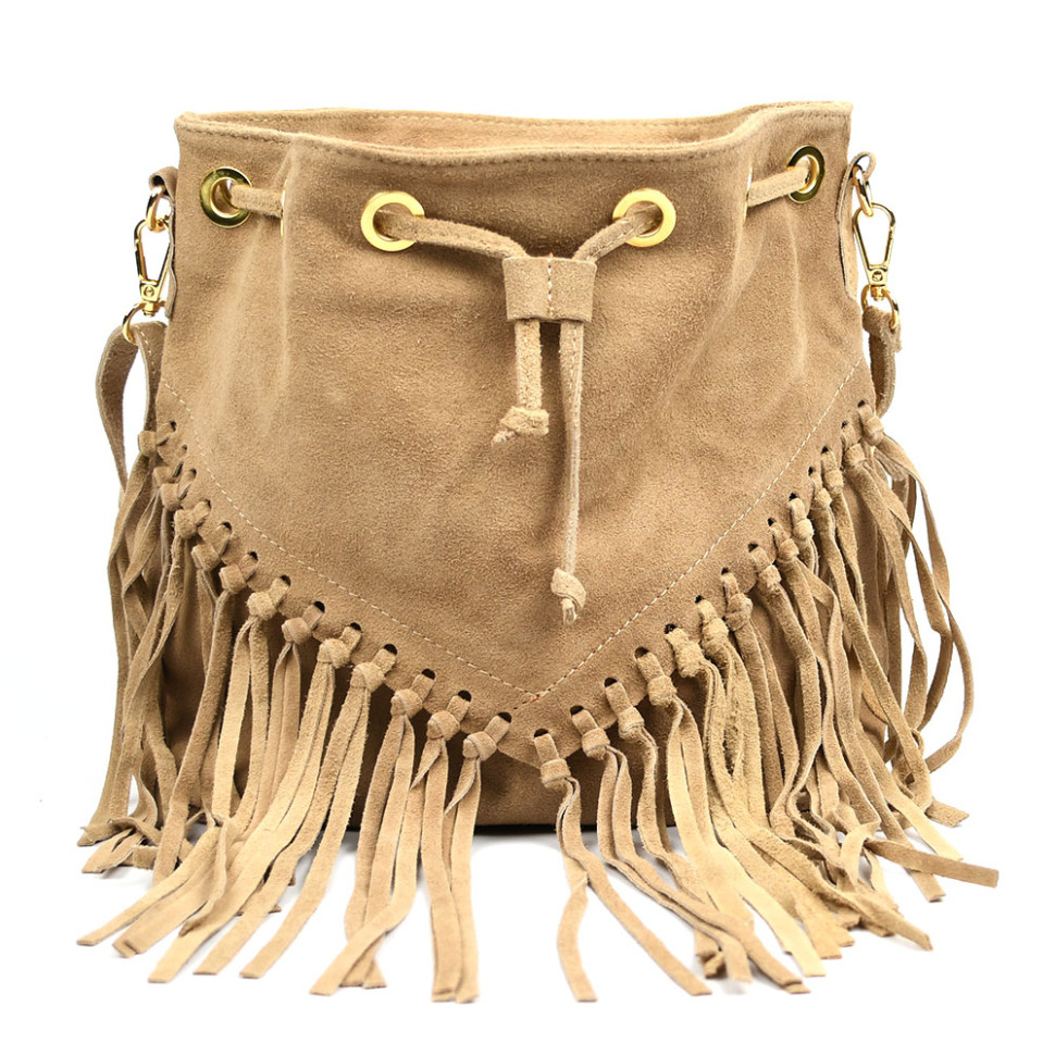 Женская замшевая сумка на плечо Firenze (Италия) fz189611 кофейная