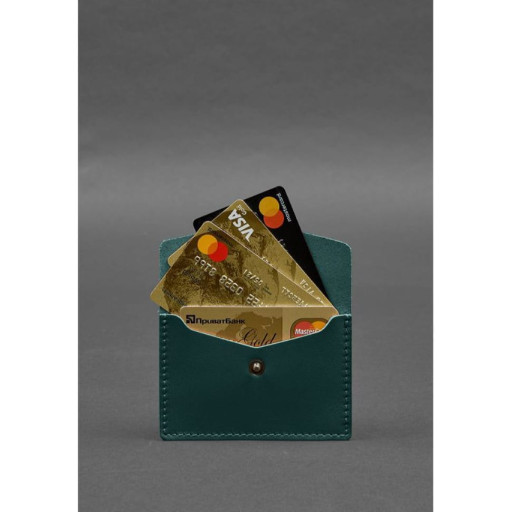 Leather card case 9.0 green crust