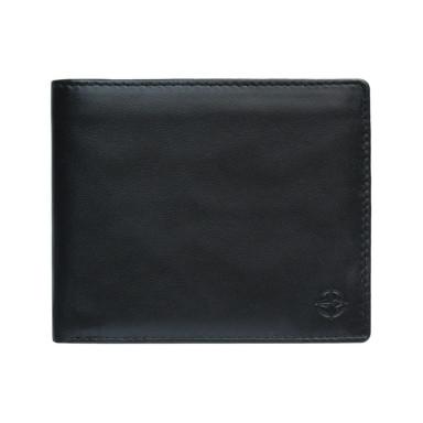 Leather wallet Cortina 5068 nero black