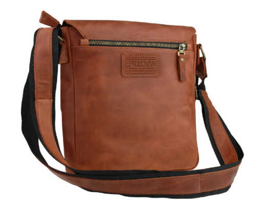 Сумка чоловіча шкіряна на плече SULLIVAN 354103 (40) світло-коричнева